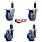 Service Caster 4'' Blue Poly Swivel 1-1/4'' Expanding Stem Caster Set 2 Total Lock Brakes, 4PK SCC-EXTTL20S414-PPUB-BLUE-2-S-2-114 - alternate 3